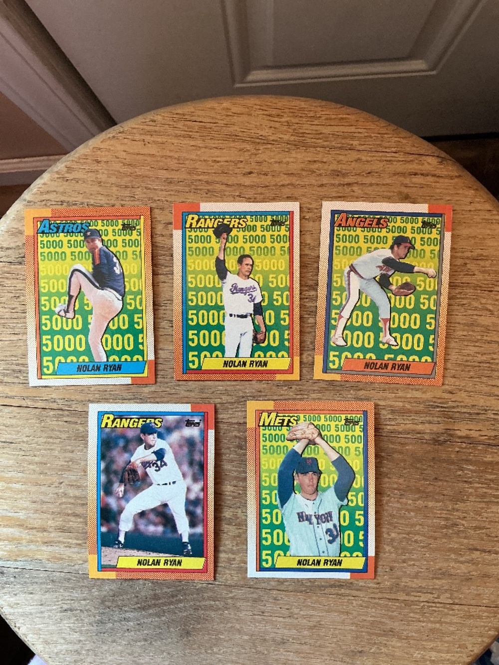 Nolan Ryan 1990 Topps 5000k Card set